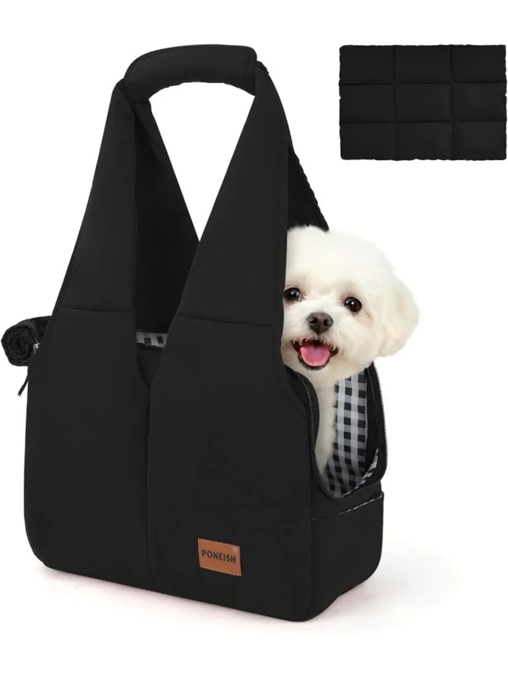 Soft-Sided Dog Carrier Tote for Small Pets, 6 Pockets, Travel-Friendly